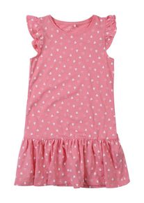 name it, Mädchen Kleid 'VIDA', Pink / Weiß
