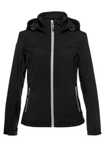 Icepeak, Damen Softshelljacke, Schwarz / Wei&szlig;