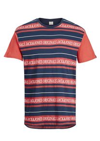 Jack & Jones JACK & JONES, Herren T-Shirt, Dunkelblau / Lachs