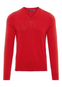 J. Lindeberg J.Lindeberg, Herren Sweatshirt 'Nolans', Royalblau / Rot / Wei&szlig;