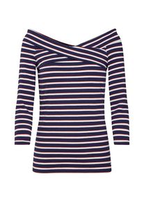 Tom Tailor Denim, Damen Shirt, Creme / Dunkelblau