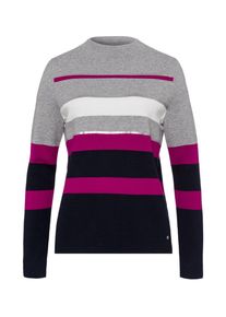 Brax, Damen Pullover 'Lee', Braun / Graumeliert / Pink