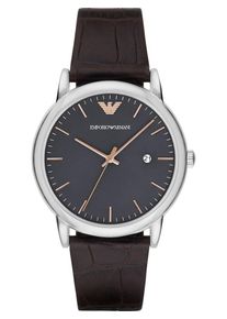 Emporio Armani, Herren uhr, Braun / Silber