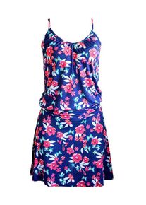 Beach Time, Damen Strandkleid, Nachtblau / Rosé