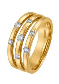 Christ, Damen Ring 'Diamonds', Gold / Weiß