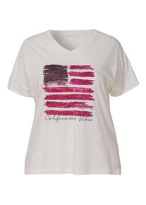 Esprit Sports, Damen T-Shirt, Himbeer / Wei&szlig;