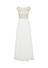Mascara, Damen Abendkleid, Creme / Weiß