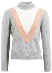 Khujo, Damen Pullover 'AYLARA', Grau / Altrosa / Wei&szlig;