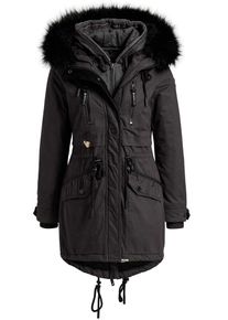 Khujo, Damen Mantel ' FREJA2 WITH INNER JACKET ', Schwarz