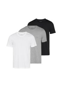 BOSS, Herren T-Shirt 'RN 3P CO', Grau / Schwarz / Offwhite