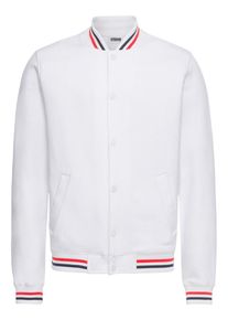 Urban Classics, Herren 3-Tone College Sweat Jacket, Navy / Rot / Weiß