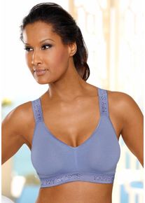 Petite Fleur, Damen Sport-BH (2 Stck.), Taubenblau / Weiß