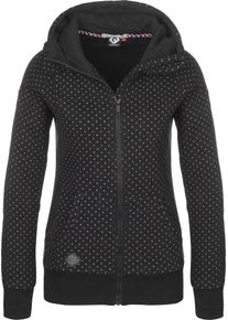 Ragwear, Damen Sweatjacke 'Chelsea Dots', Pastellblau / Pink / Schwarz