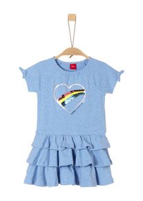 s.Oliver Junior, Mädchen Kleid, Hellblau / Gelb / Pitaya / Silber