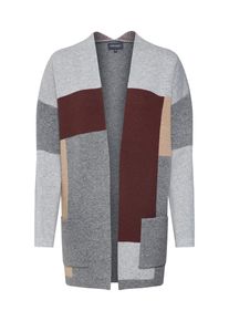 Broadway NYC FASHION, Damen Cardigan 'Laci', Grau / Wei&szlig;