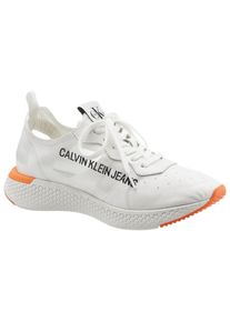 Calvin Klein Jeans, Herren Sneaker 'Alban', Apricot / Schwarz / Wei&szlig;