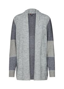 Street One, Damen Strickjacke, Hellgrau / Dunkelgrau