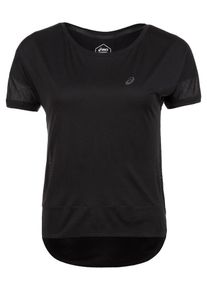 asics, Damen Laufshirt 'Crop', Schwarz