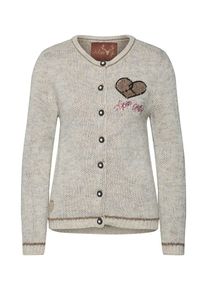 Marjo, Damen Strickjacke 'Karla', Beige / Braun