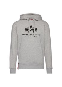 Alpha Industries, Herren Hoody 'Basic', Graumeliert / Schwarz