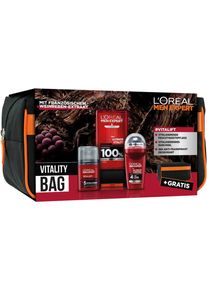 L'Or&eacute;al L'Or&eacute;al Paris Men Expert, Herren Set 'Vitality', Dunkelgrau / Feuerrot / Schwarz