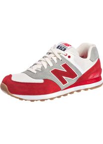 New Balance, Herren Sneaker, Beige / Feuerrot