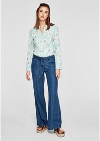 s.Oliver RED LABEL, Damen Leichte Tunika, Mint / Wei&szlig;