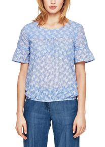 s.Oliver RED LABEL, Damen Bluse, Hellblau / Weiß