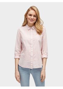 Tom Tailor Denim, Damen Bluse, Rosa / Wei&szlig;