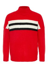 name it, M&auml;dchen Pullover, Rot / Schwarz / Wei&szlig;