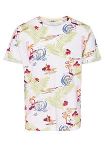 Only & Sons Only & Sons, Herren T-Shirt 'DEVIN AOP FITTED TEE', Mischfarben / Wei&szlig;