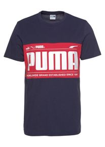 Puma, Herren T-Shirt, Marine / Rot / Weiß