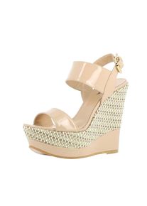 Evita, Damen Sling Peeptoe, Nude