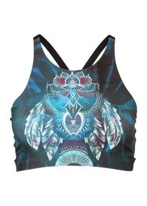 Onzie, Damen Bustier 'HIGH GRAPHIC', Hellblau / Weiß