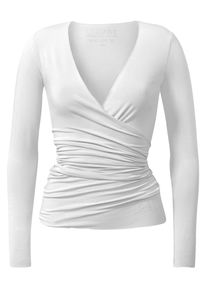 Curare Yogawear, Damen Wrap-jacket, Weiß