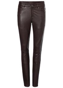 Heine, Damen Lederhose, Schoko