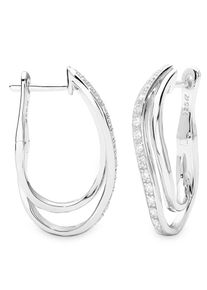 Amor, Damen Paar Creolen, Silber