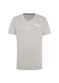 Tom Tailor, Herren T-Shirt 'zick-zack single jersey henley', Beige