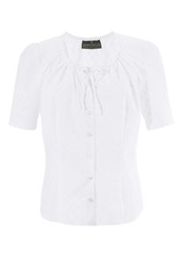 BERWIN & WOLFF BERWIN & WOLFF, Damen Trachtenbluse im leicht transparentem Look, Weiß