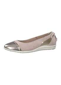 Marco Tozzi, Damen Ballerina, Rosa / Silber
