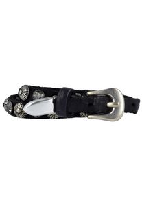 Campomaggi, Damen Bracciali Armband Leder 44 cm, Schwarz / Silber