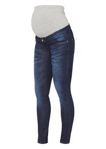 MAMALICIOUS, Damen Umstandsjeans, Dunkelblau / Graumeliert