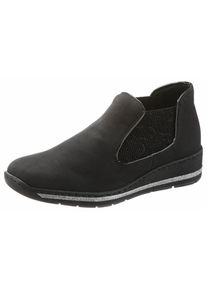 Rieker, Damen Chelsea Boots, Schwarz / Silber