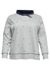 Only Carmakoma, Damen Curvy-Detail Hoodie, Grau