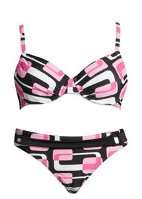 Kangaroos, Damen Bügel-Bikini, Rosa / Schwarz