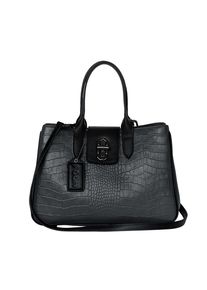 POON Switzerland, Damen Handtasche, Basaltgrau / Schwarz