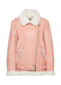 Be Edgy, Damen Lederjacke 'BEalexa', Rosa / Wei&szlig;