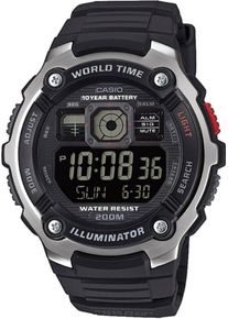 Casio, Herren Chronograph 'AE-2000W-1BVEF', Schwarz / Silber