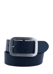 s.Oliver RED LABEL, Damen Lederg&uuml;rtel mit Metallschlie&szlig;e, Blau