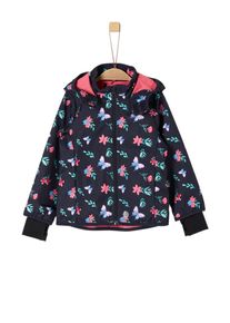 s.Oliver Junior, Mädchen Softshelljacke, Nachtblau / Royalblau / Hellgrün / Pink